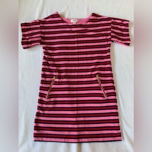 GYMBOREE EUC Sz 4-Rose pink with navy and red stripes  zip pockets